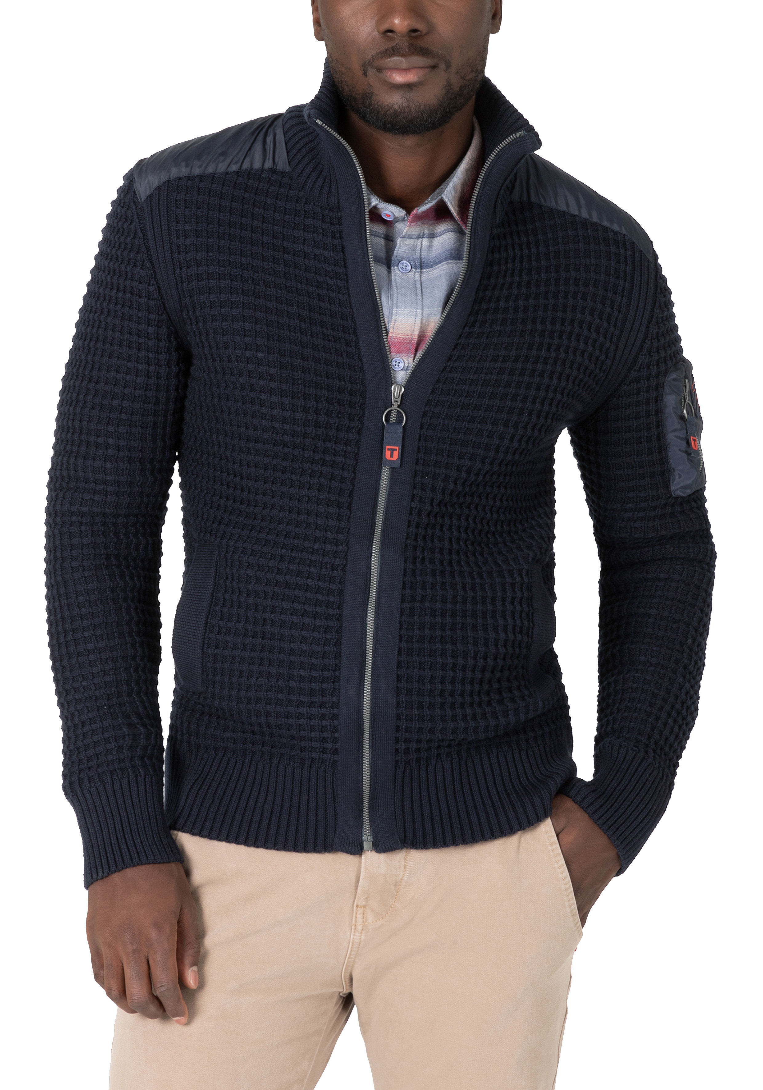 Grobstrick-Strickjacke