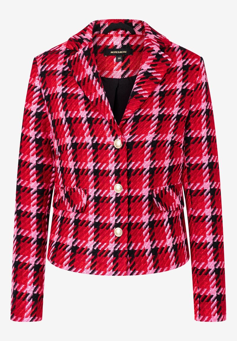 kurzer Blazer Maxi Check