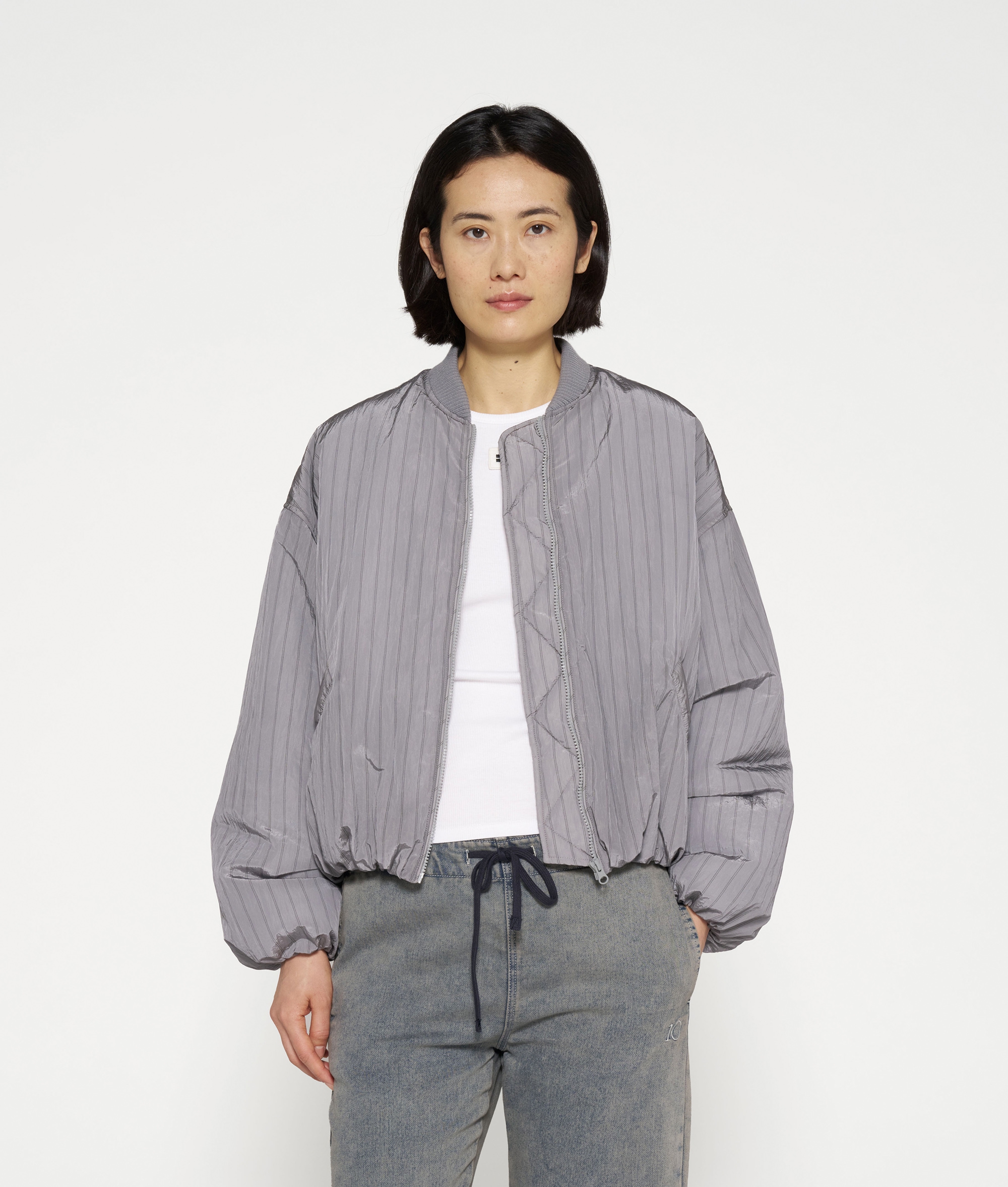 bomber jacket pinstripe