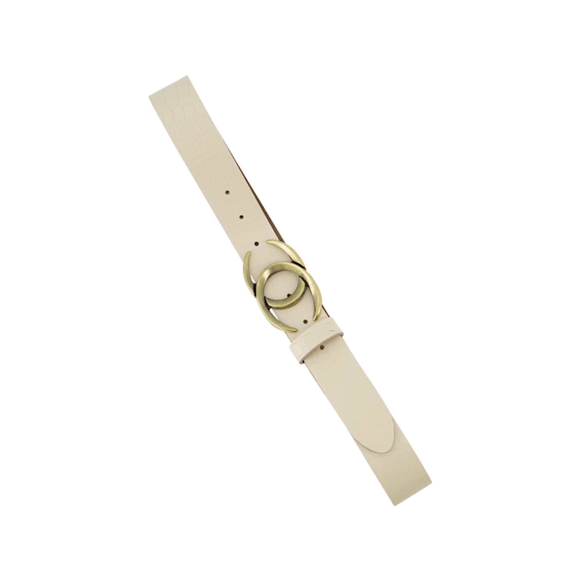 Gürtel im Croco-Stil mit doppeltem Ovalverschluss