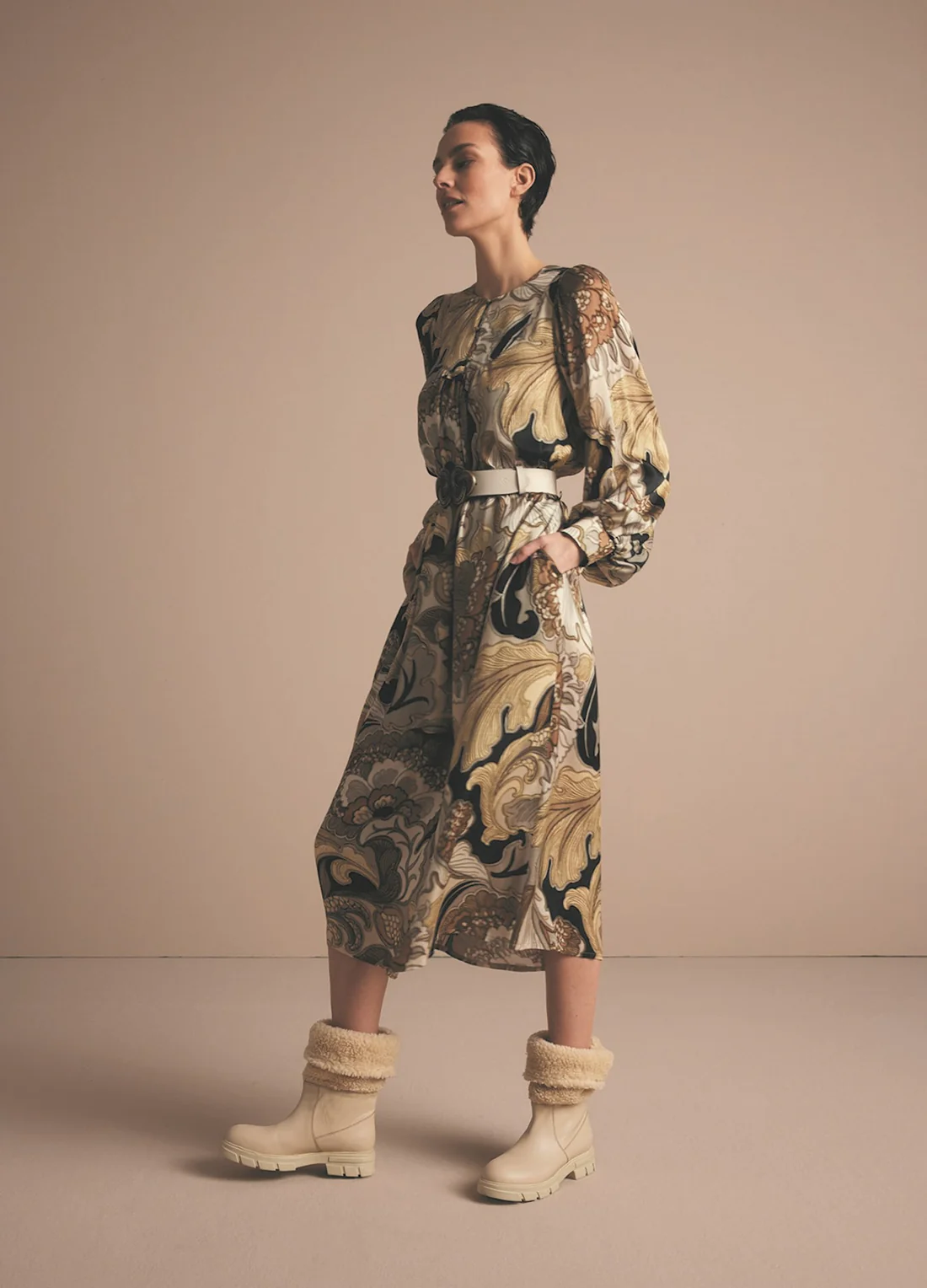 Dress long vintage flower