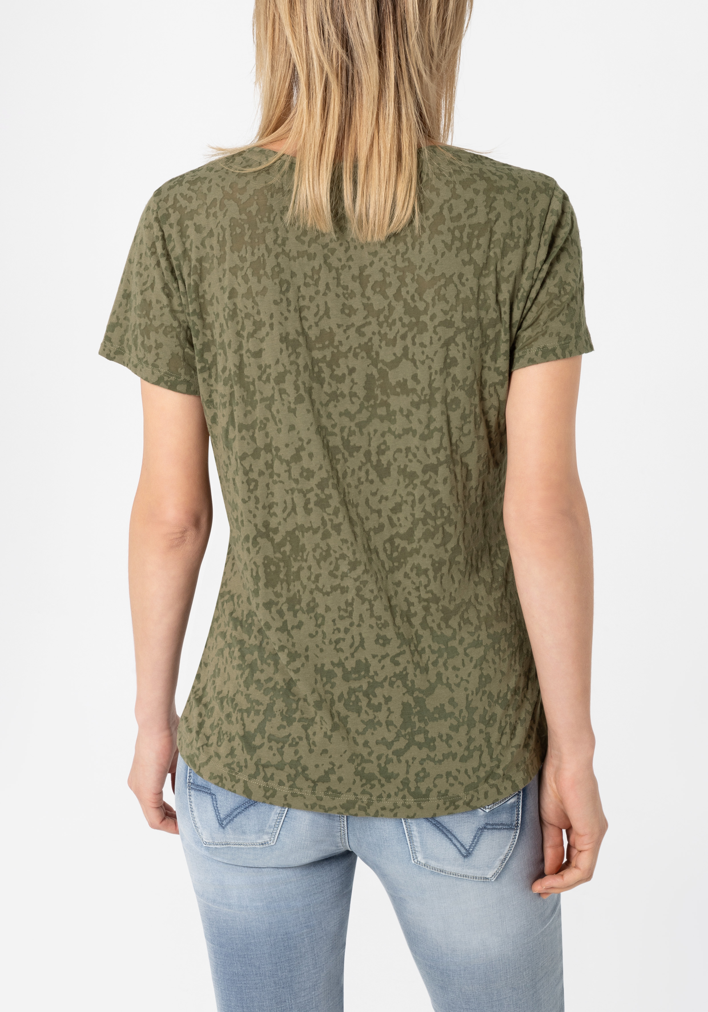 Basic T-Shirt mit Motivdruck